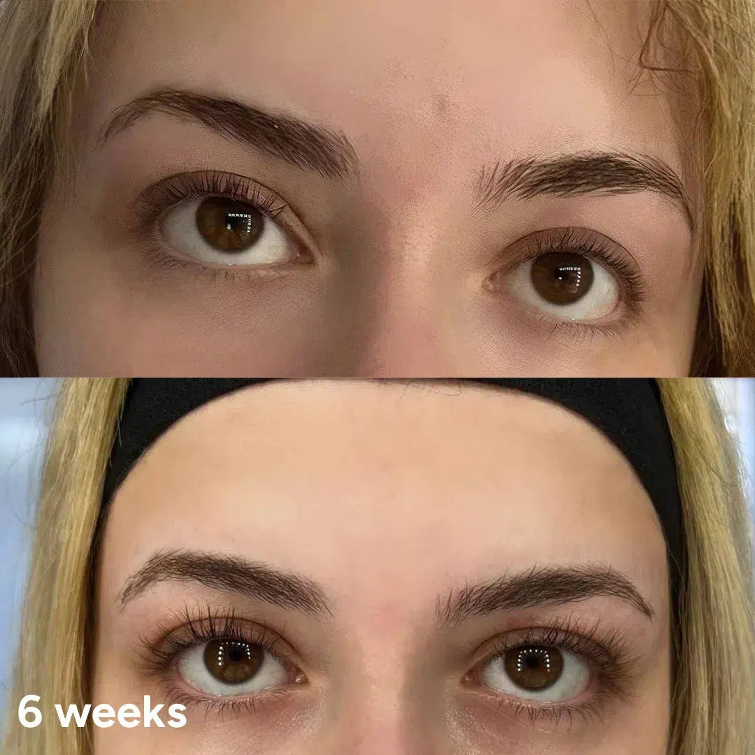 Noticeable lash growth and increased volume after 6 weeks of using the Lashy Eyelash Serum.